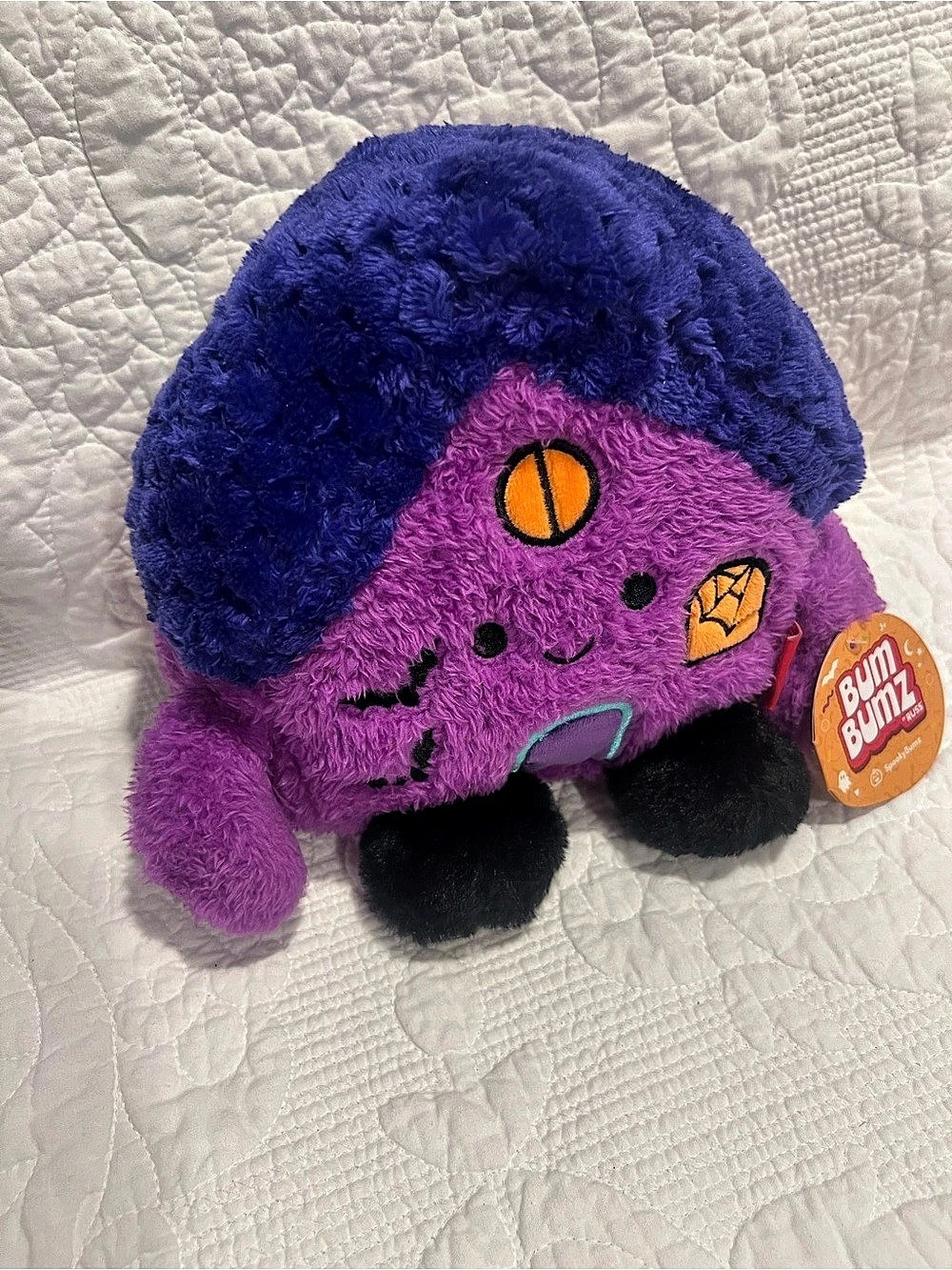 Bum Bumz Hakim Haunted House Spooky Bumz Series II Stuffed Animal 9” Purple